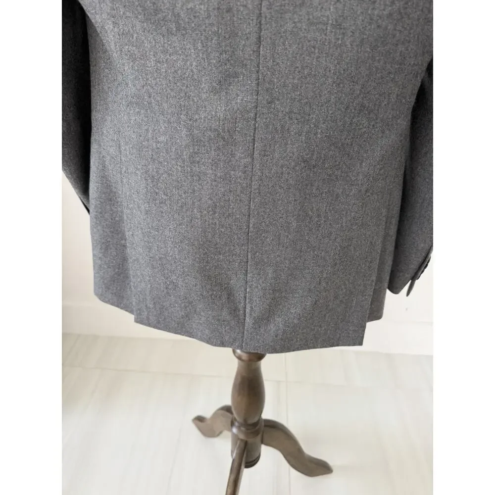 Banana Republic Blazer 42R Gray VBC Super 120s Wool Sport Coat Italian Fabric